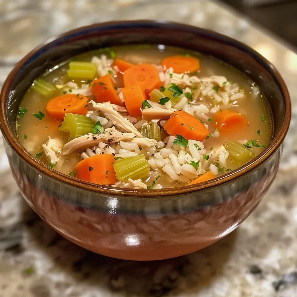 Easy Crockpot Chicken and Rice Soup